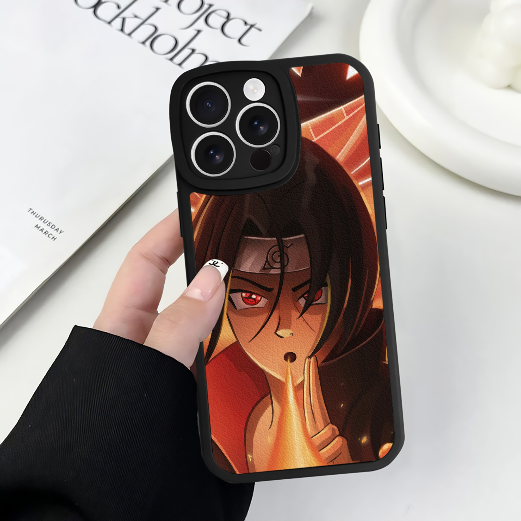 （画像用） NARUTO -ナルト- NARUTO -ナルト- 疾風伝 【iPhone 16シリーズ対応】シリコンスマホケース（レザー調） 材質：シリコン